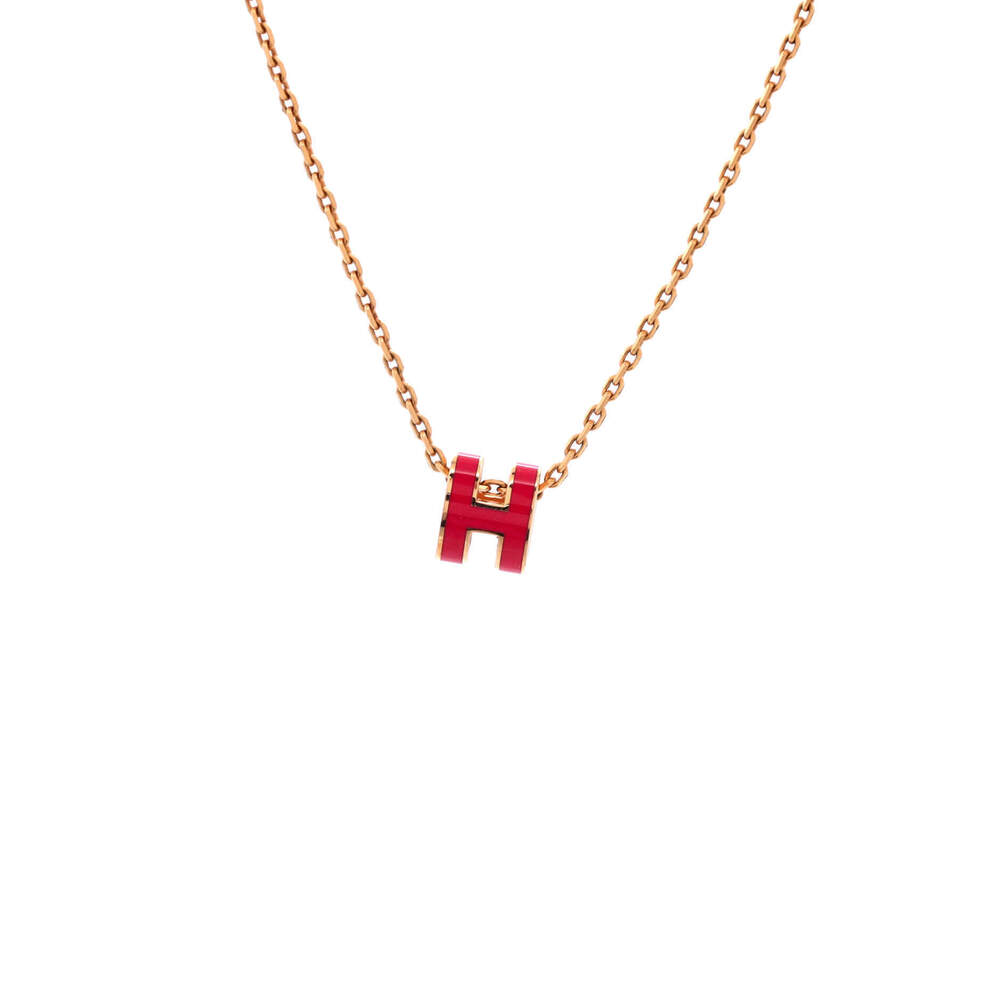Hermes Mini Pop H Pendant Chain Necklace
